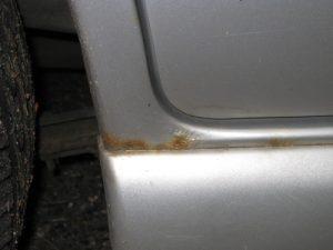 rust from road deicing chemicals